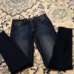 Dark wash skinny jeans